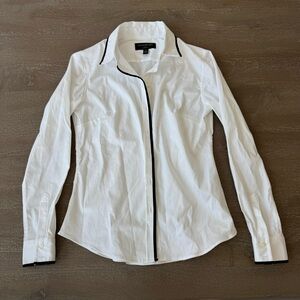 Banana Republic White Shirt with Black trim
